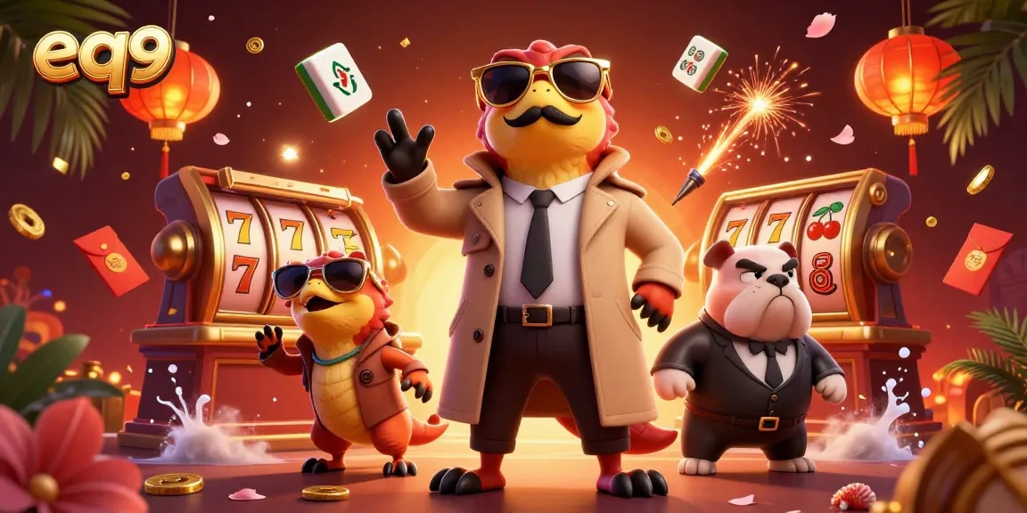 Experience thrilling gameplay at eq9 as raptors and bulldog interact in a dynamic casino scene.