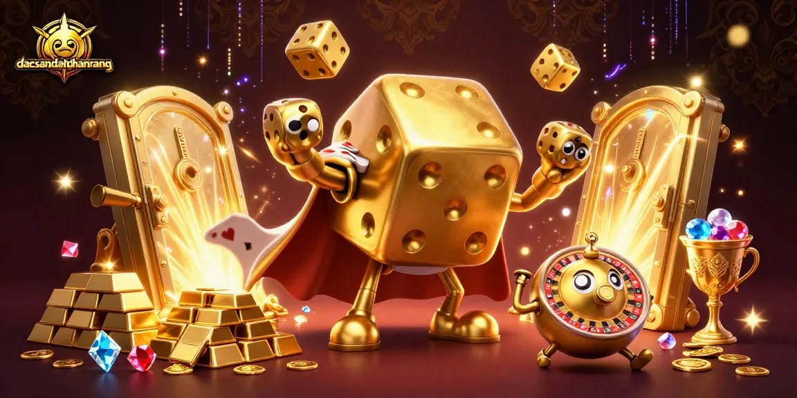 Experience exciting golden gameplay with dacsandatphanrang's dynamic 3D casino illustration.