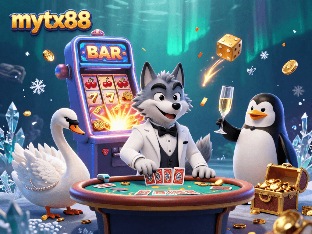 Experience thrilling gameplay at mytx88 with vibrant characters, dynamic casino elements, and exciting jackpots.