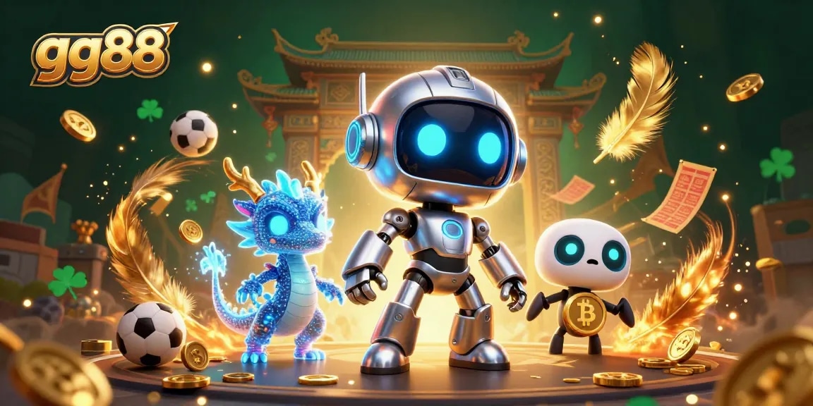 Bet on thrilling sports events with gg88, featuring a vibrant illustration of futuristic gaming.