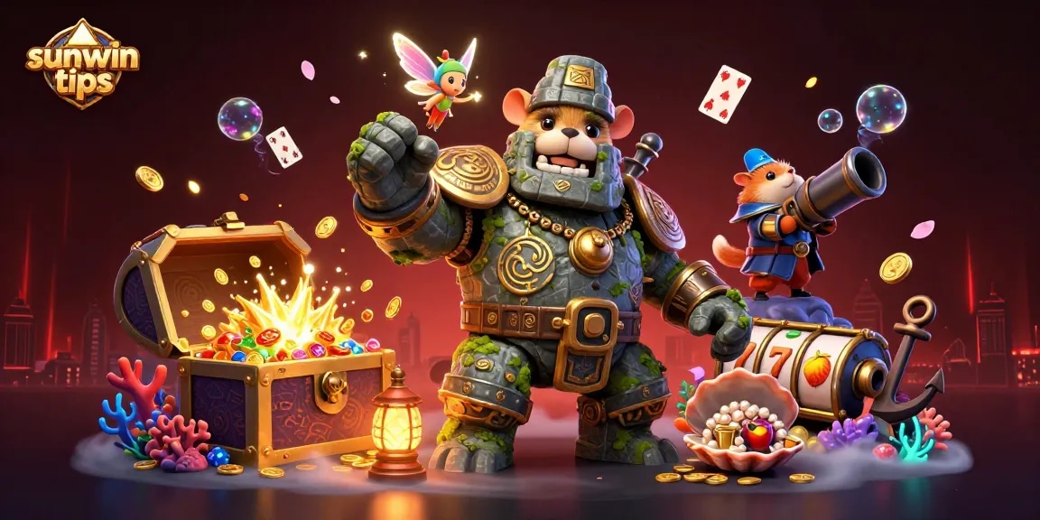 Experience thrilling gaming moments with sunwin tips and enchanting characters in a vibrant casino scene.