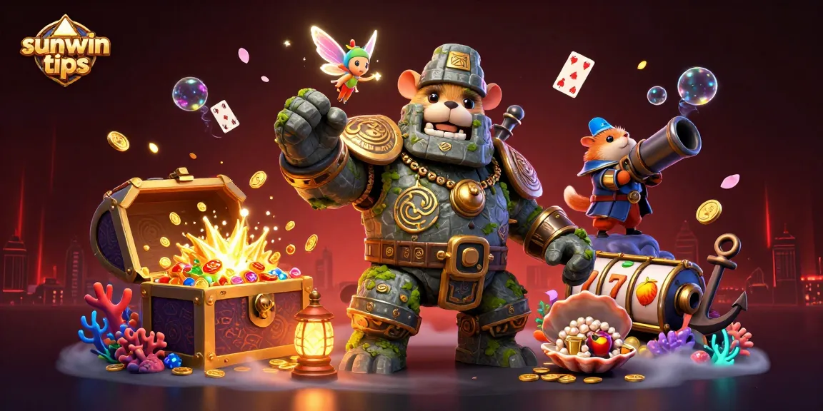 Experience thrilling gaming moments with sunwin tips and enchanting characters in a vibrant casino scene.