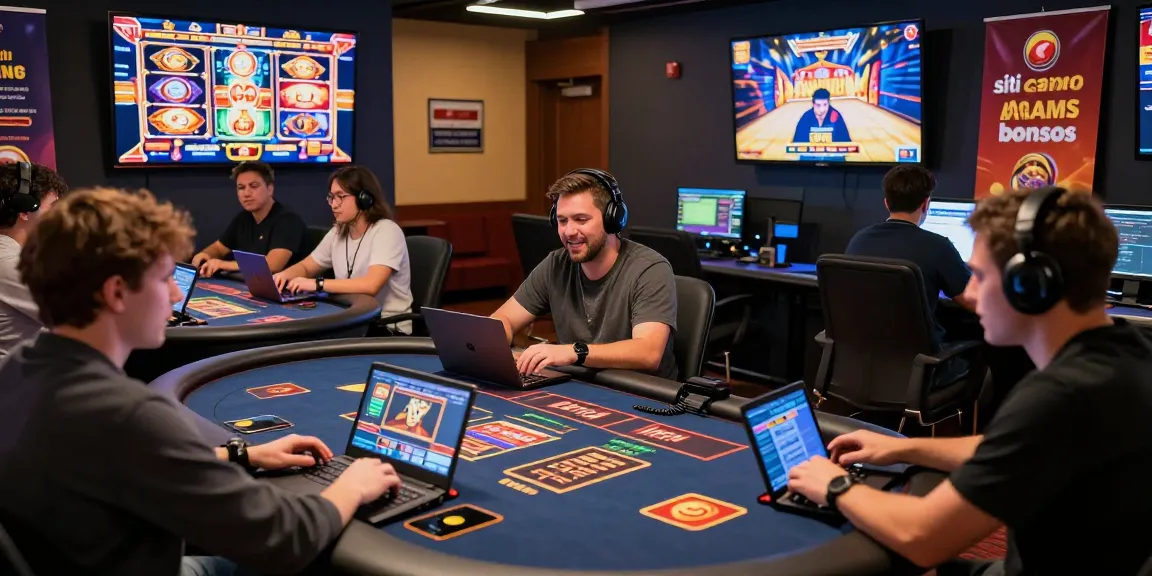 I giocatori che si divertono nei siti casino non AAMS in un vivace ambiente di gioco online con croupier dal vivo e promozioni.