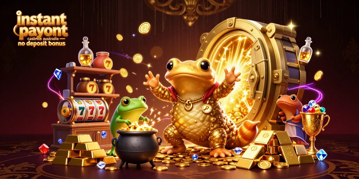 Pursue instant payout casinos Australia no deposit bonus with a lively scene of enchanting alchemist characters conjuring riches.