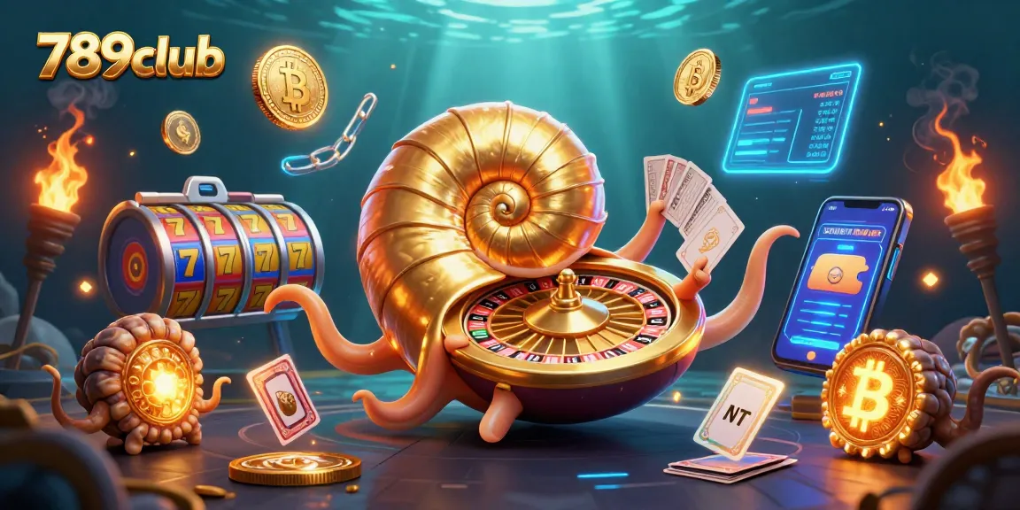 Engage with 789club's vibrant casino world filled with dynamic slot reels and glowing crypto coins