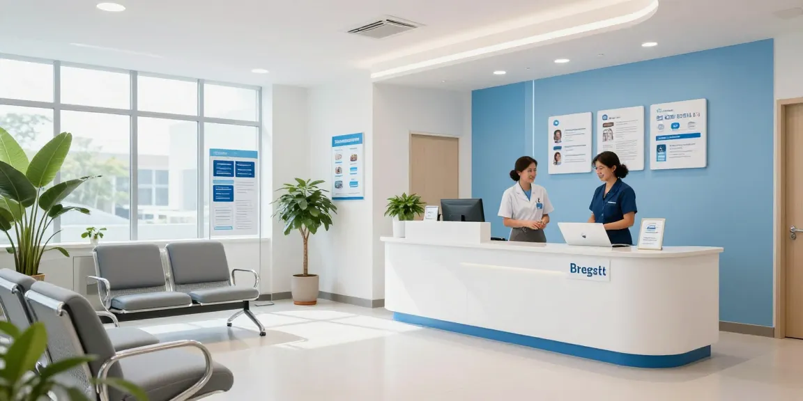 BL555 healthcare provider offering patient care in a modern clinic setting.