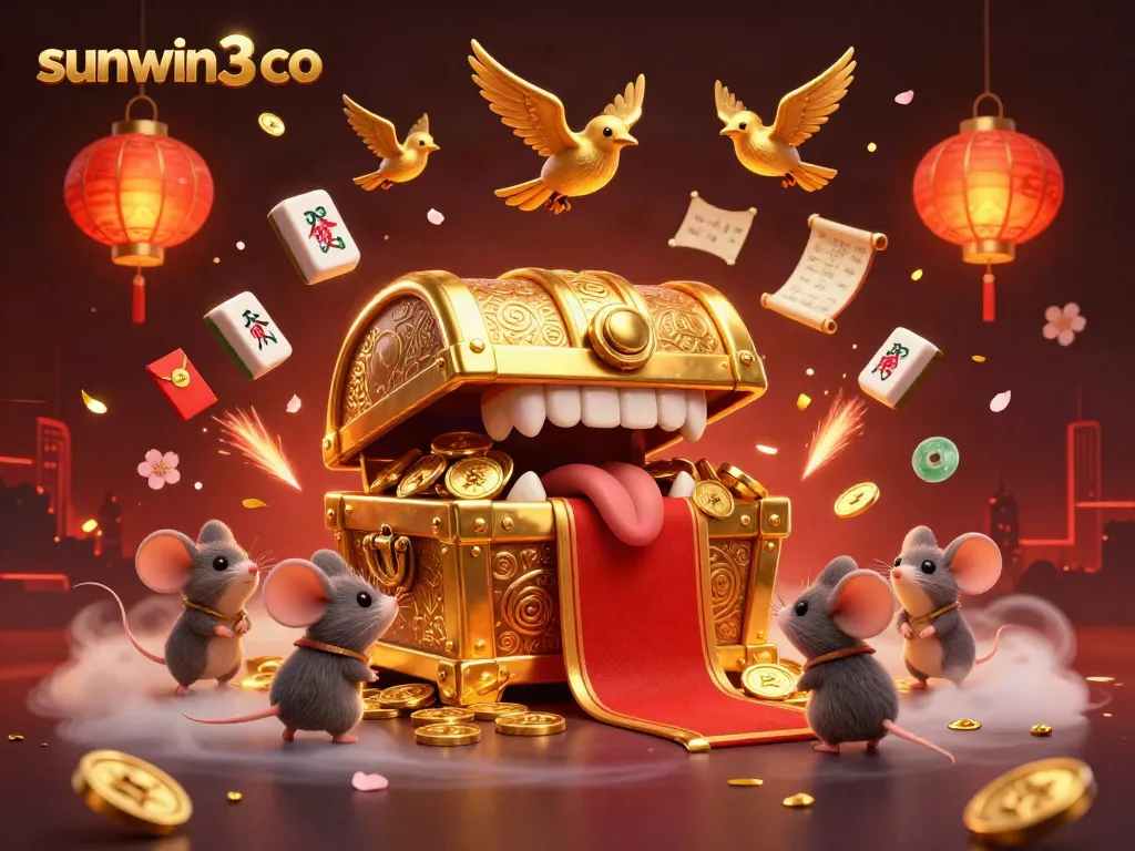 Engage with the vibrant world of sunwin3 co as adventurer mice explore riches in a 3D casino scene.