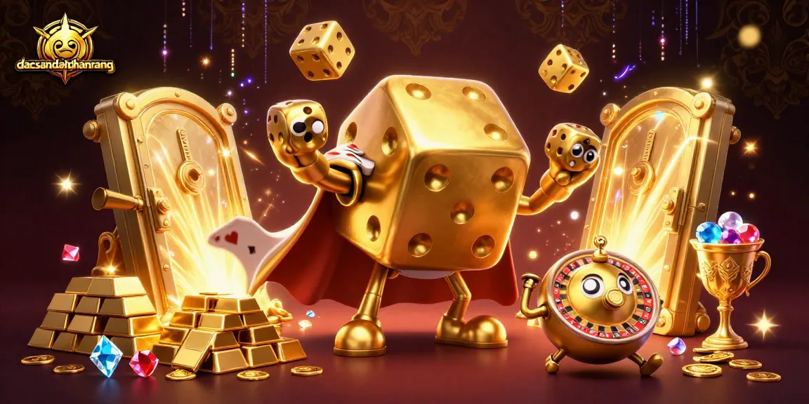 Experience exciting golden gameplay with dacsandatphanrang's dynamic 3D casino illustration.