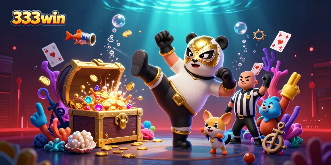 333win players enjoy intense underwater action with colorful treasures in this lively gaming scene.